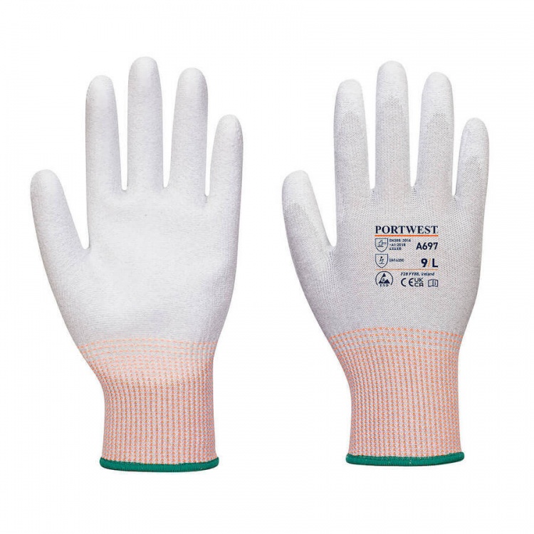 Portwest A697 - LR13 ESD PU Palm Glove - 12 pack